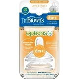 Dr.BROWN'S OPTIONS+ LEVEL 3 1×2, широкий вырез, силикон, 6M+