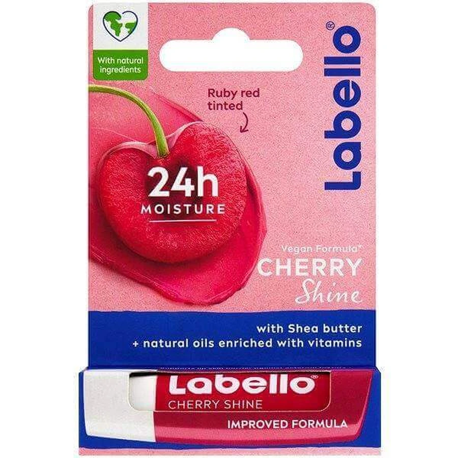 Labello CHERRY SHINE 4×8 г, тонированный бальзам для губ: цены и характеристики