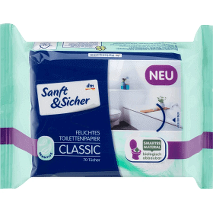 Sanft&Sicher Classic Sensitive Классическая влажная туалетная салфетка, 70 шт.: цены и характеристики