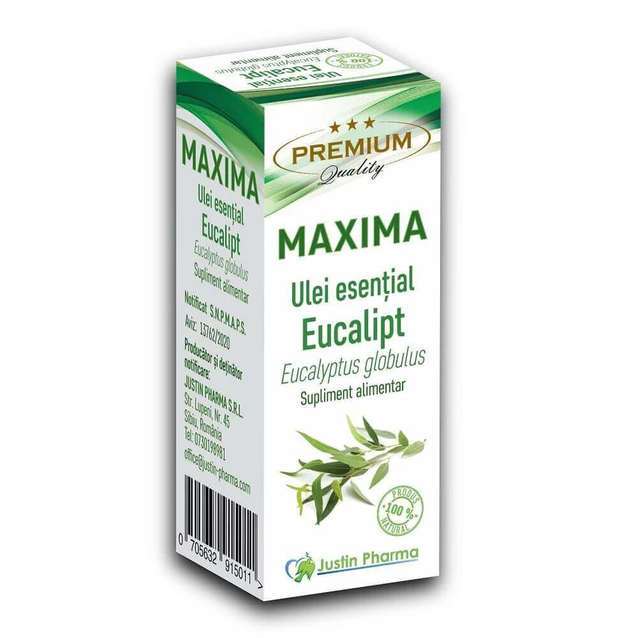 Эфирное масло эвкалипта Maxima, 10 мл, Justin Pharma: цены и характеристики