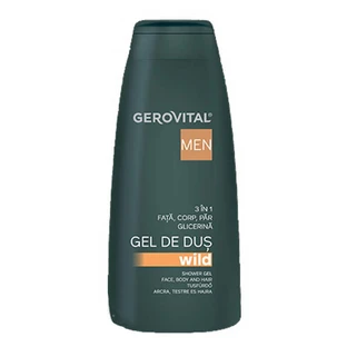 Гель для душа Wild 3 в 1, 400 мл, Gerovital Men