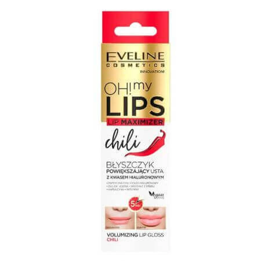 Блеск для губ с перцем чили Oh! My Lips, 4,5 мл, Eveline Cosmetics: цены и характеристики