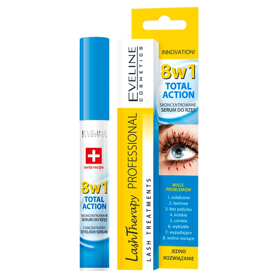 Eveline Cosmetics Total Action Сыворотка для ресниц 8 в 1, 10 мл: цены и характеристики
