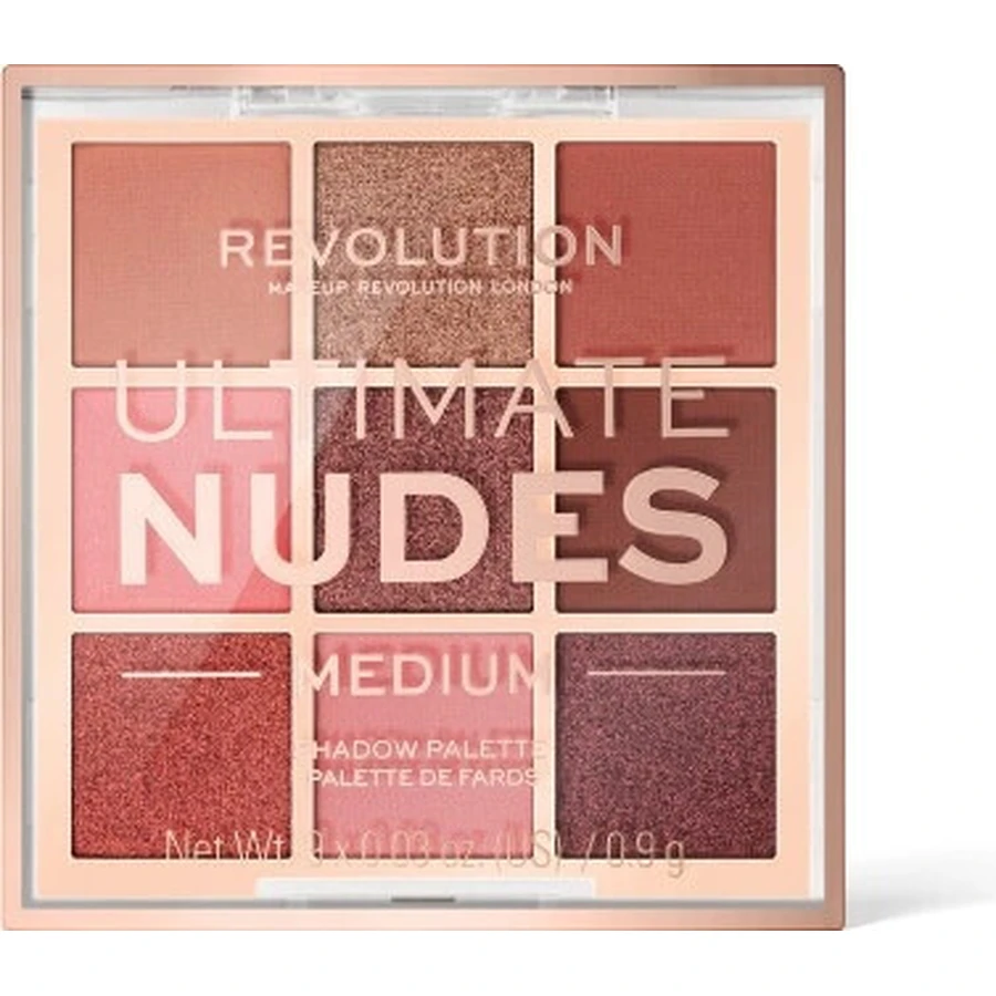 Revolution, Ultimate Nudes Medium, палетка тіней для повік 1×0,90 г, палетка тіней: ціни та характеристики