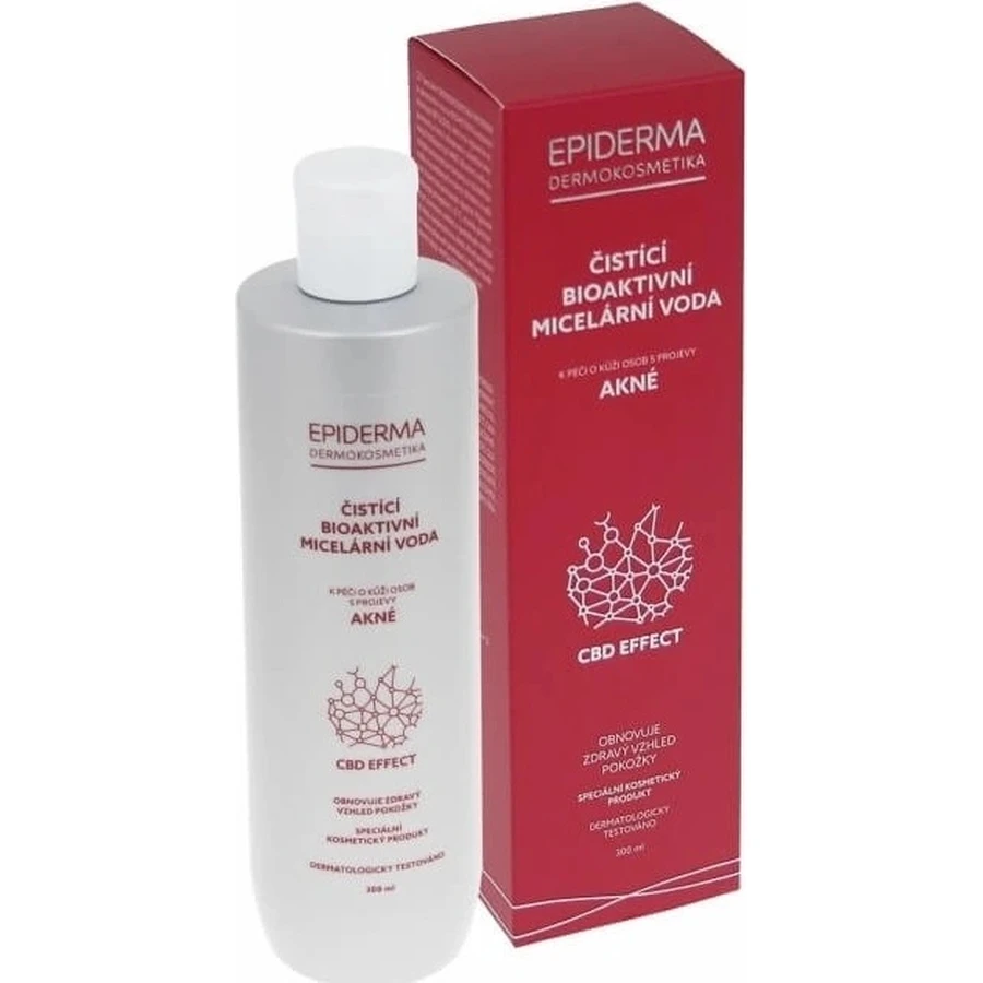 EPIDERMA CBD BIOACTIVE ACNE MICELLAR WATER 1×300 мл, міцелярна вода від акне: ціни та характеристики