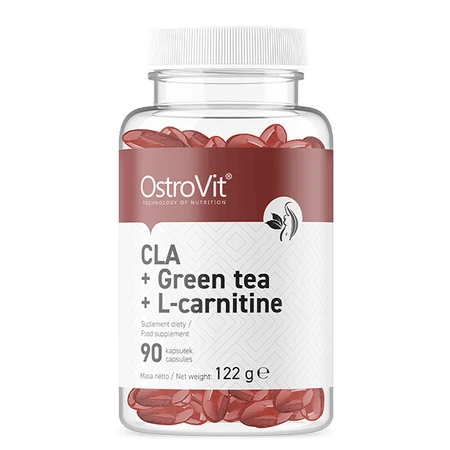 OstroVit CLA + зелений чай + L-карнітин, 90 капсул: ціни та характеристики
