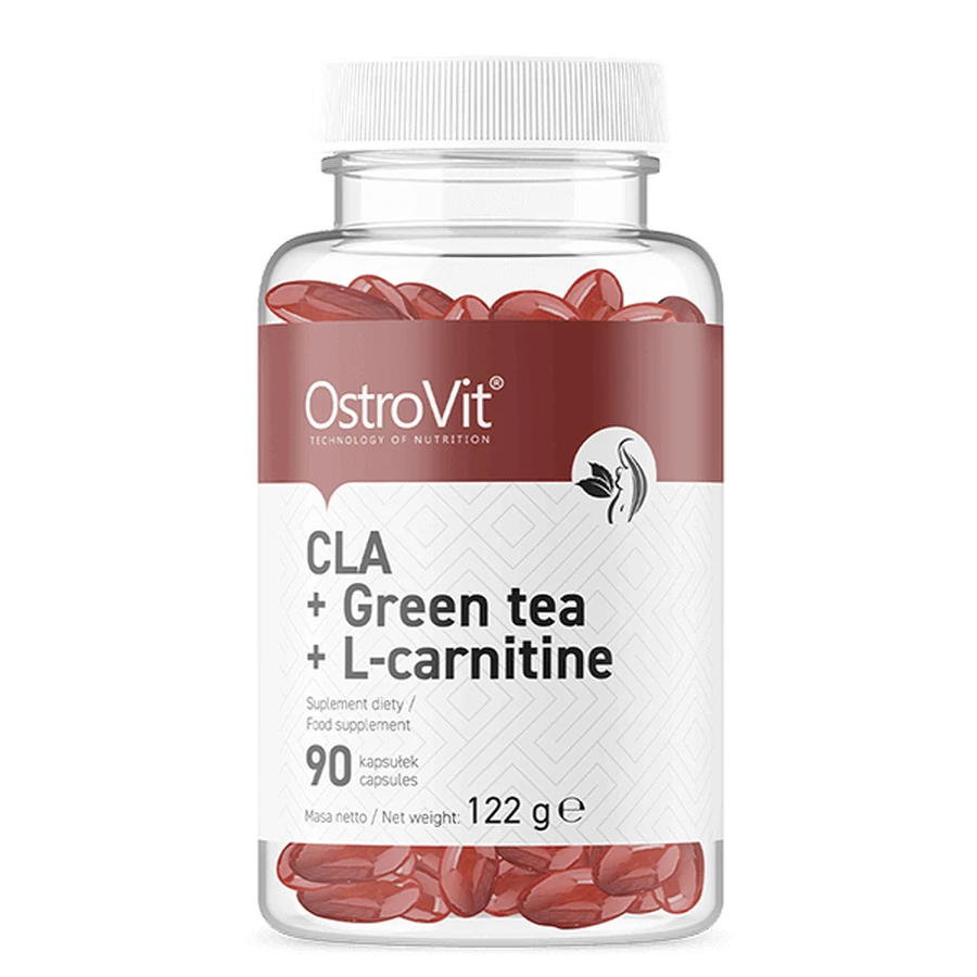OstroVit CLA + зелений чай + L-карнітин, 90 капсул: ціни та характеристики