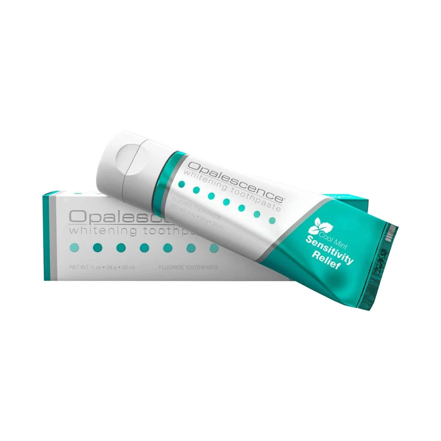 Зубна паста Opalescent Whitening Toothpaste Sensitive Relief, відбілювальна, з фтором, 28 г: ціни та характеристики