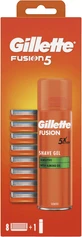 Gillette Fusion5 Бритвенная головка для муа 8 шт + Gillette Fusion5 Ultra Sensitive 200 мл 9 шт
