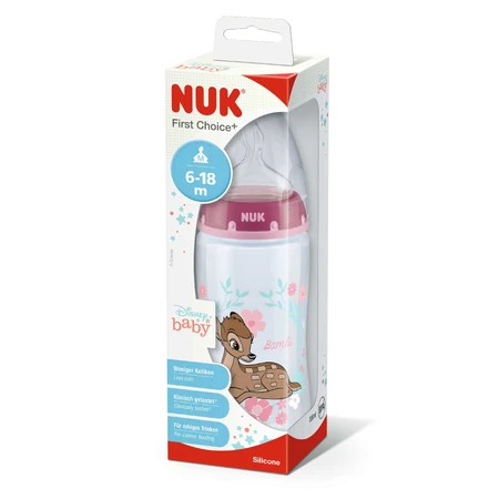 Пляшка ПП 300 мл + соска силіконова, 6-18 місяців, First Choice Disney Disney Bambi, Nuk: ціни та характеристики