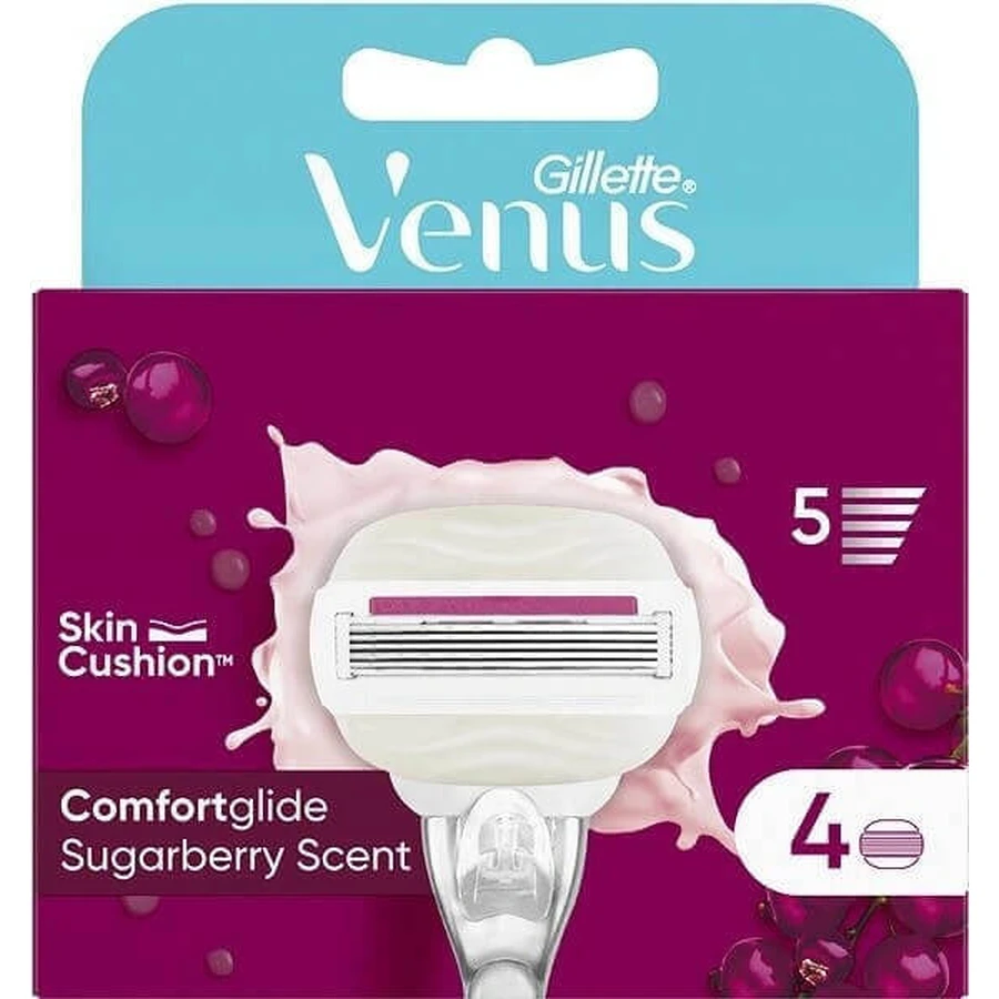 VENUS COMFORTGLIDE SUGARBERRY SHAVING HEADS 4 шт 1×4 шт, сменные бритвенные головки: цены и характеристики