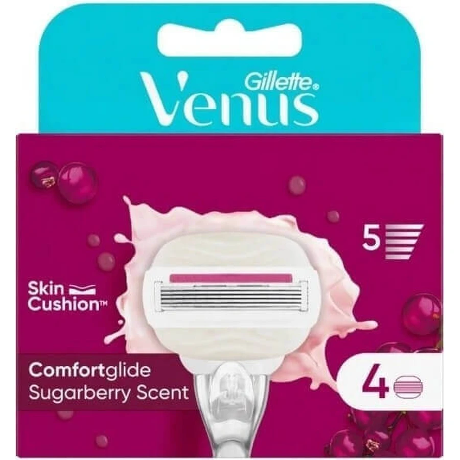 VENUS COMFORTGLIDE SUGARBERRY SHAVING HEADS 4 шт 1×4 шт, сменные бритвенные головки: цены и характеристики