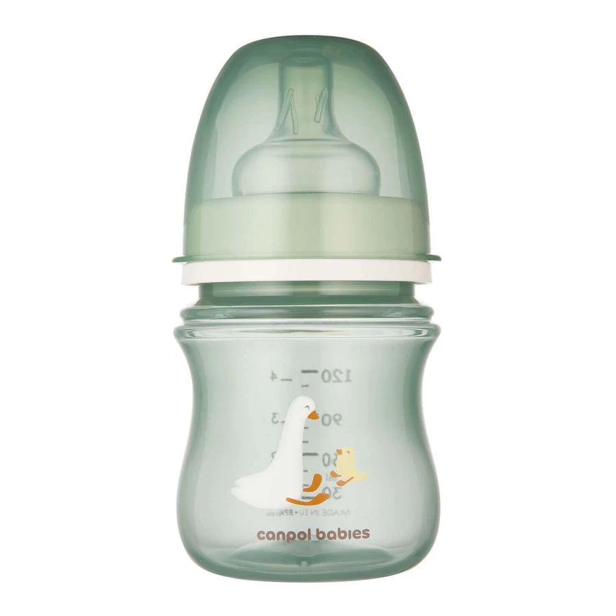 Canpol Babies EasyStart, пляшечка проти кольок, з широким горлом, Гусак, від народження, 120 мл: ціни та характеристики