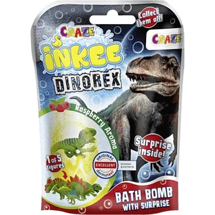 CRAZE Inkee Шипуча кулька Inkee з динозавром-сюрпризом, 1 шт