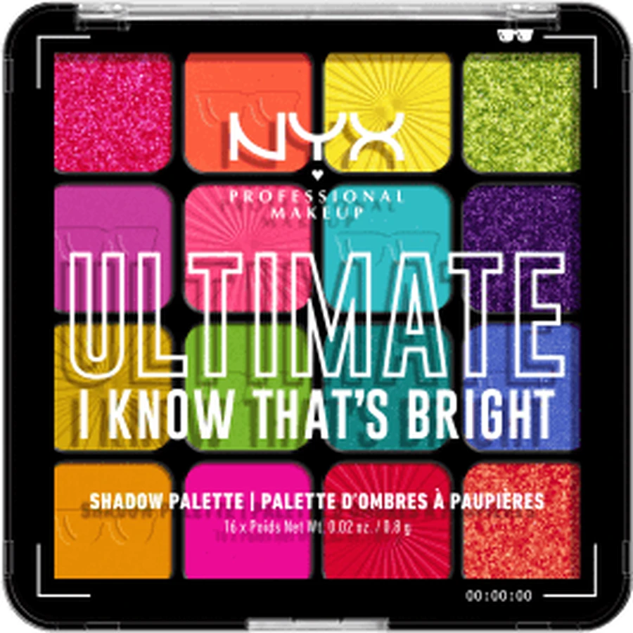 Nyx Professional MakeUp Ultimate Shadow Палетка тіней для повік I Know That's Bright Палетка тіней для повік I Know That's Bright, 1 шт.: ціни та характеристики