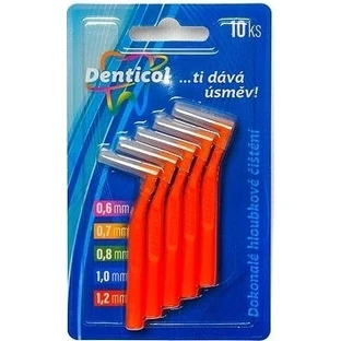 Denticol розмір 1,2 мм, вигнута міжзубна щітка 1×10 шт, міжзубна щітка