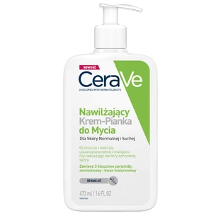 CeraVe зволожуючий крем-вершки для вмивання для нормальної та сухої шкіри, 473 мл
