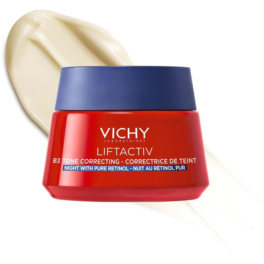 Нічний тонуючий крем Vichy LIFTACTIV B3 з чистим ретинолом для відновлення клітин гіперпігментованої шкіри 50 мл: ціни та характеристики