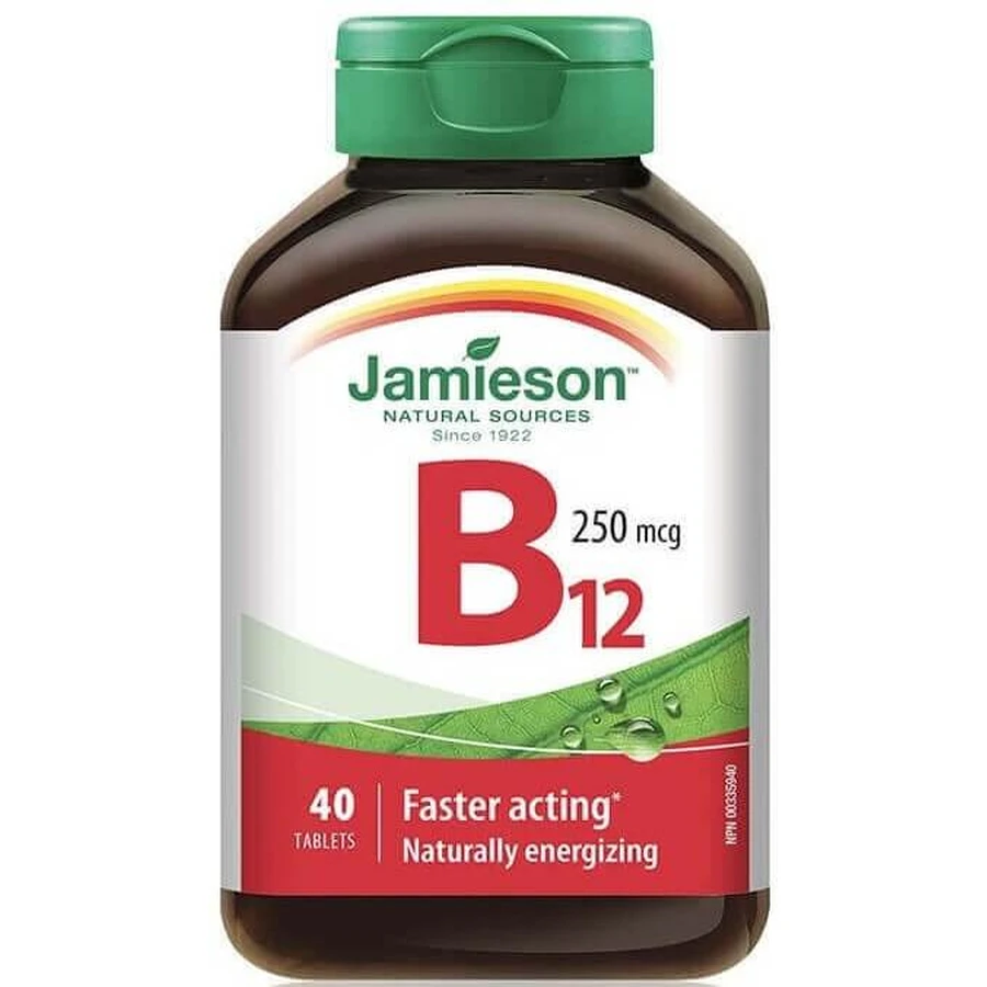 Вітамін В12 250 мг Jamieson Vitamina B12, 40 таблеток: ціни та характеристики