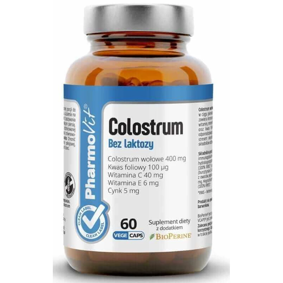 Безлактозный колострум Woowe 60 капсул Pharmovit Clean Label: цены и характеристики