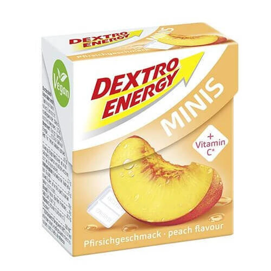 Персикові міні-таблетки з декстрозою, 50 г, Dextro Energy: ціни та характеристики