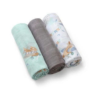 Подгузники из бамбукового волокна, серые, 3 штуки, Babyono