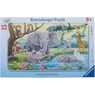 Пазл рамка Тварини Африки, +3 роки, 15 деталей, Ravensburger