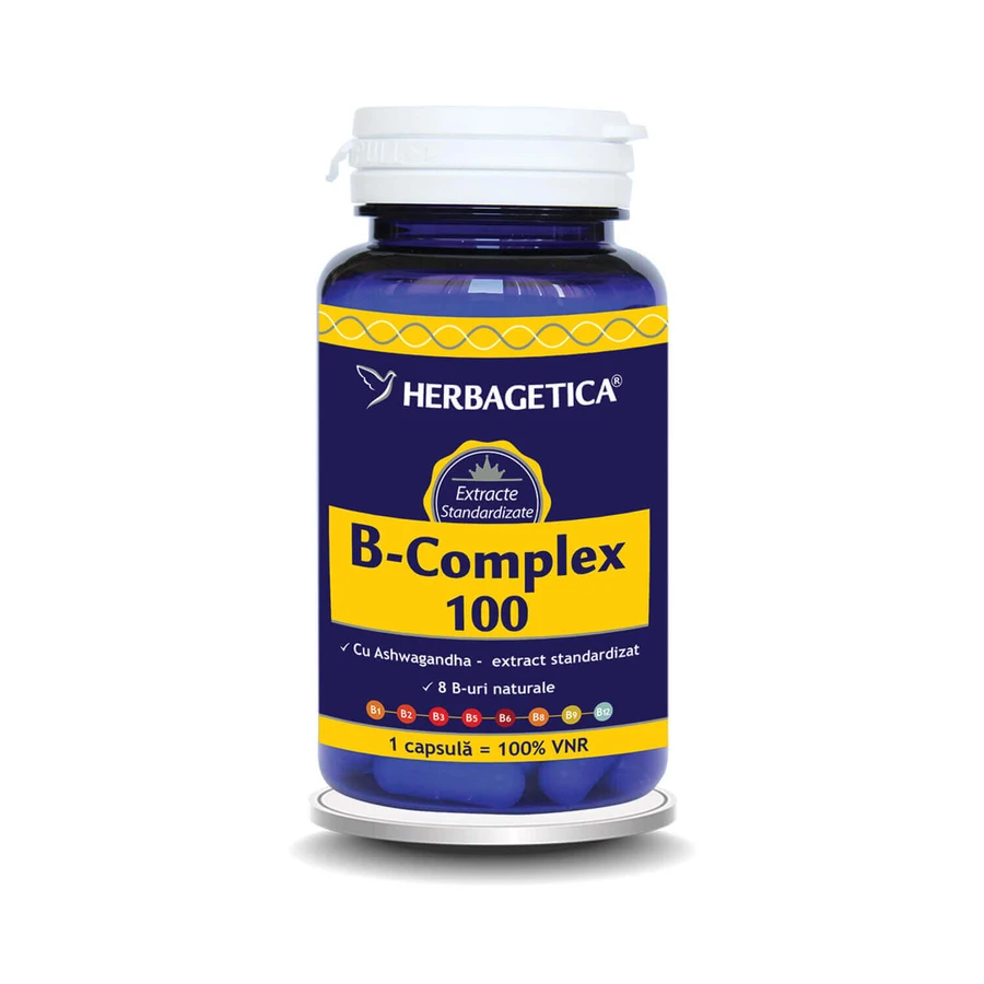 B-Complex 100, 60 капсул, Herbagetica: ціни та характеристики