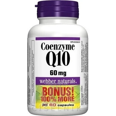 WEBBER NATURALS Коэнзим Q10 60 мг 1×60 капс, пищевая добавка: цены и характеристики
