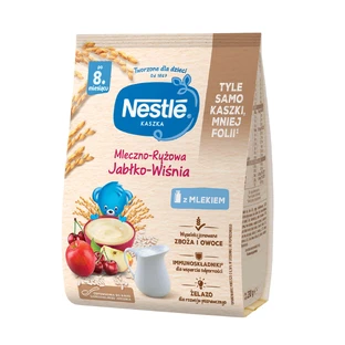 Nestle Молочно-рисовые хлопья, яблоко и вино, без глютена, после 8 месяцев, 230 г