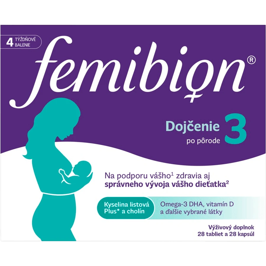 Фемибион 3 Лактация, 28 таблеток и 28 капсул: цены и характеристики