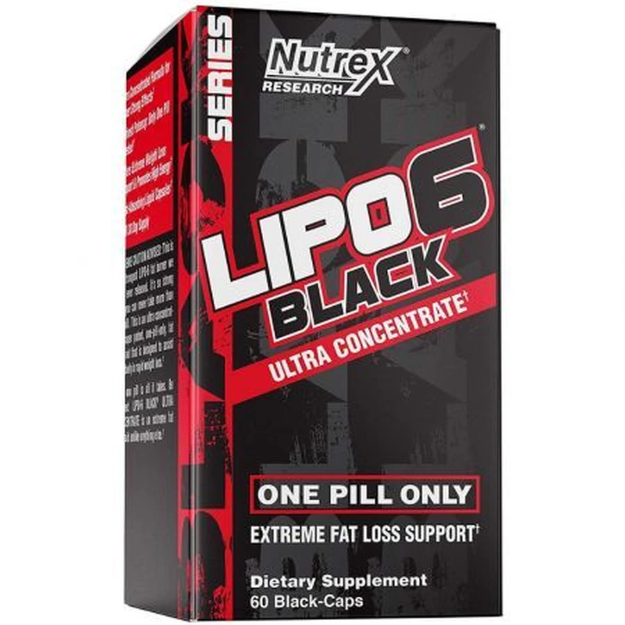 Жироспалювальна добавка Lipo 6 Black Ultra Concentrate, 60 капсул, Nutrex: ціни та характеристики