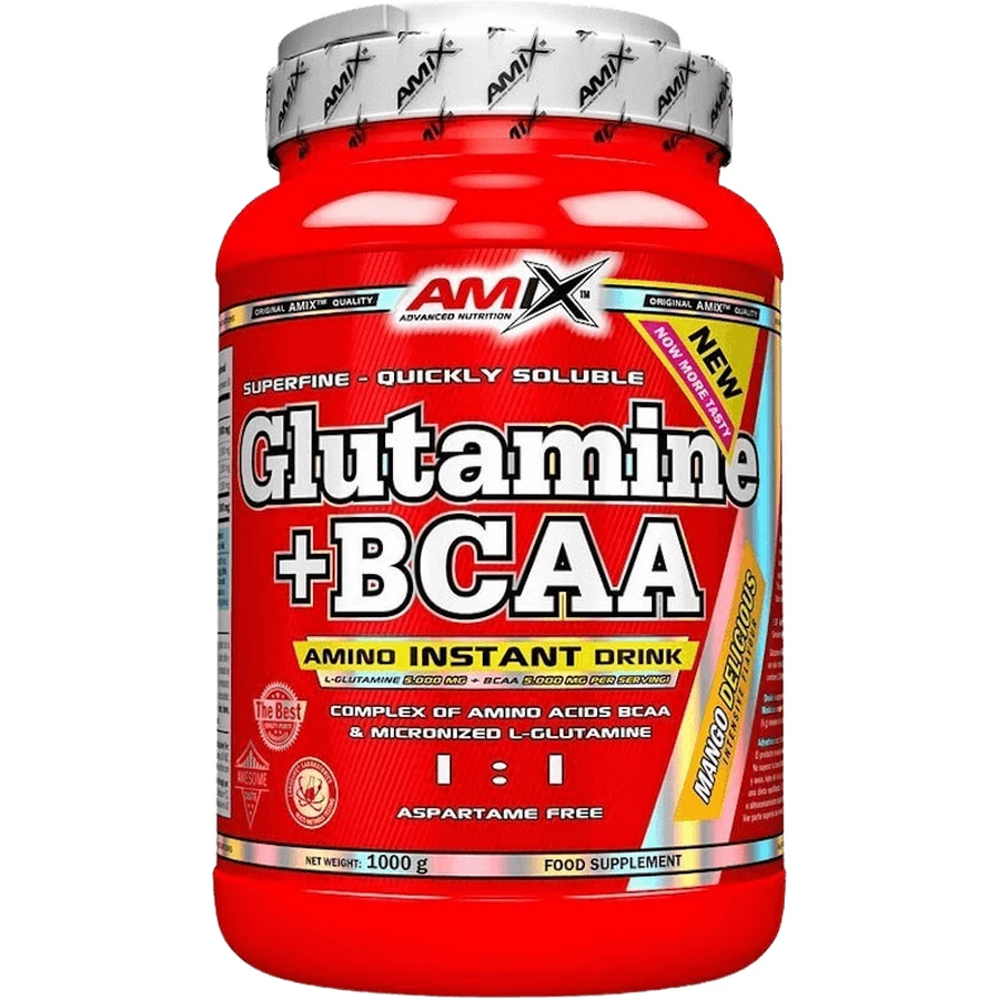 Amix L-Глютамин + BCAA порошок, оранжевый 1000 г: цены и характеристики