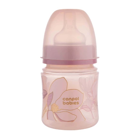 Canpol Babies EasyStart, антиколиковая бутылочка с широким отверстием, Gold, розовая, 35/239, с рождения, 120 мл: цены и характеристики