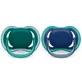 Пустышка Philips Avent Ultra Air, 6-18 месяцев, 2 штуки, зеленая и голубая, SCF085/31, Philips