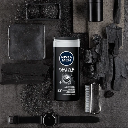 Nivea Men, Энзим для душа 3 в 1 для лица, тела и волос, Active Clean, 250 мл: цены и характеристики