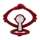Силиконовое десневое кольцо Monkey, Chimney Red, Mombella