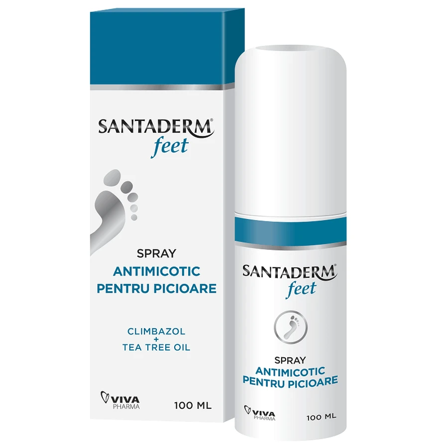 Противогрибковый спрей для ног Santaderm 4feet, 100 мл, Viva Pharma: цены и характеристики