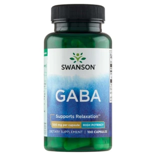 Swanson GABA, гамма-аміномасляна кислота 500 мг, 100 капсул