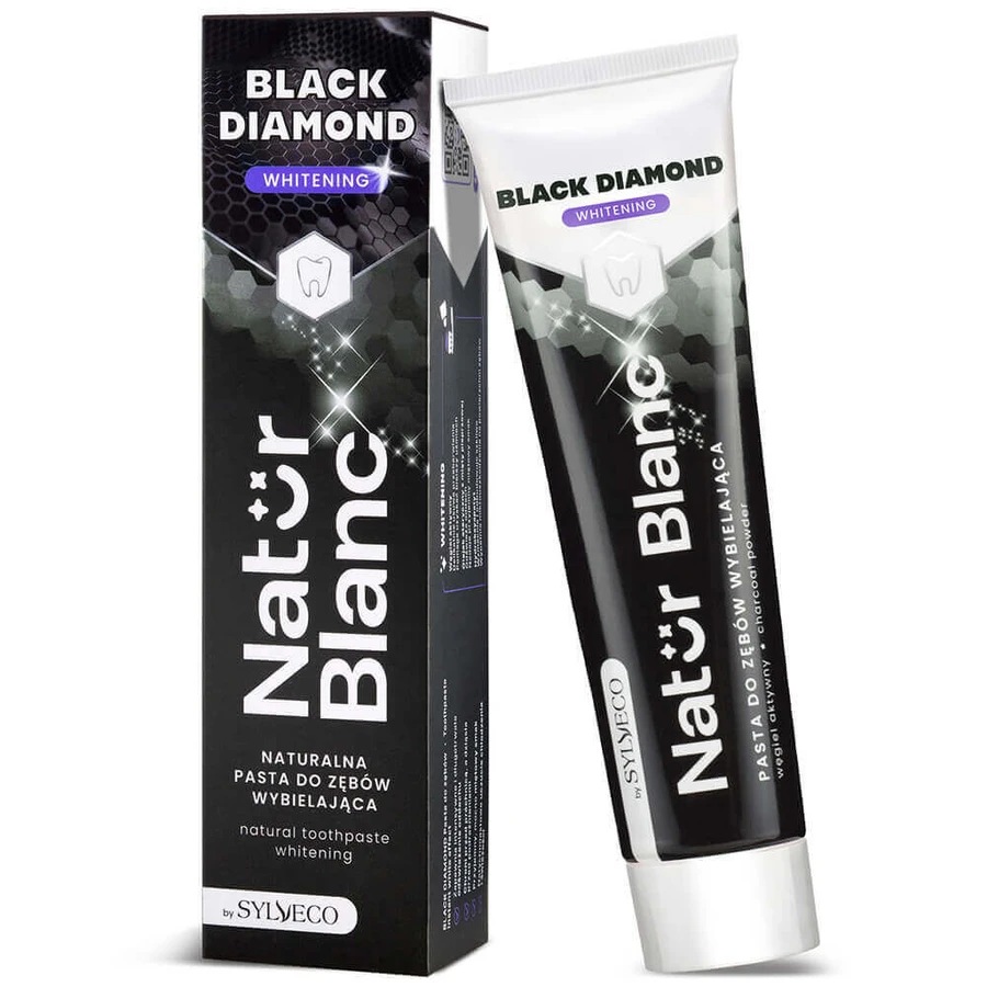 Sylveco Natur Blanc, відбілююча зубна паста, Black Diamond, 100 г: ціни та характеристики
