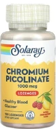 Solaray Хром пиколинат, Chromium Picolinate 1000 мкг лимон и малина, 100 леденцов