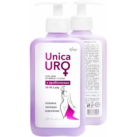 Гель для интимной гигиены UnicaUro Lady с пробиотиками, 250 мл.: цены и характеристики