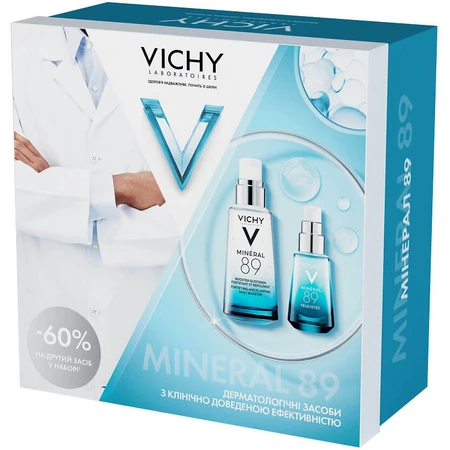 Набор Vichy Mineral 89 для укрепления защитного барьера Гель кожи вокруг глаз 15 мл + Ежедневный гель-бустер 50 мл: цены и характеристики