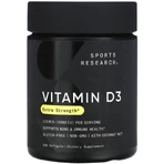 Витамин D3 с кокосовым маслом, Vitamin D3, Sports Research, 125 мкг (5000 МЕ), 360 гелевых капсул: цены и характеристики