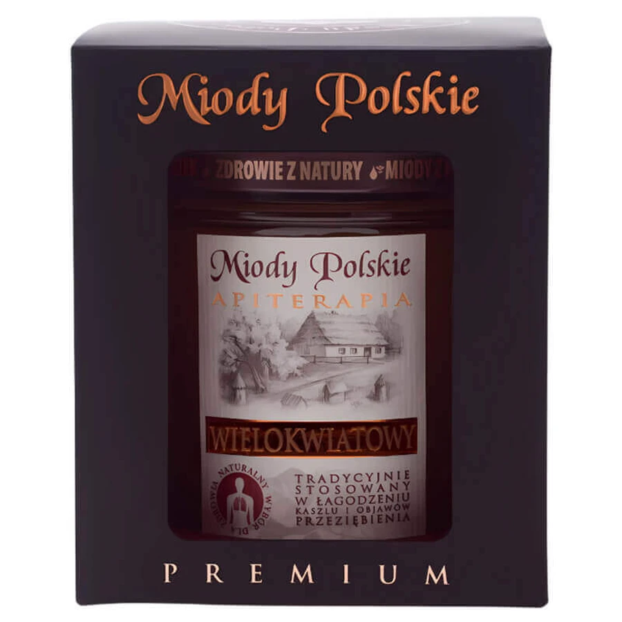 Miody Polskie, многоцветковый мед премиум-класса, 400 г: цены и характеристики