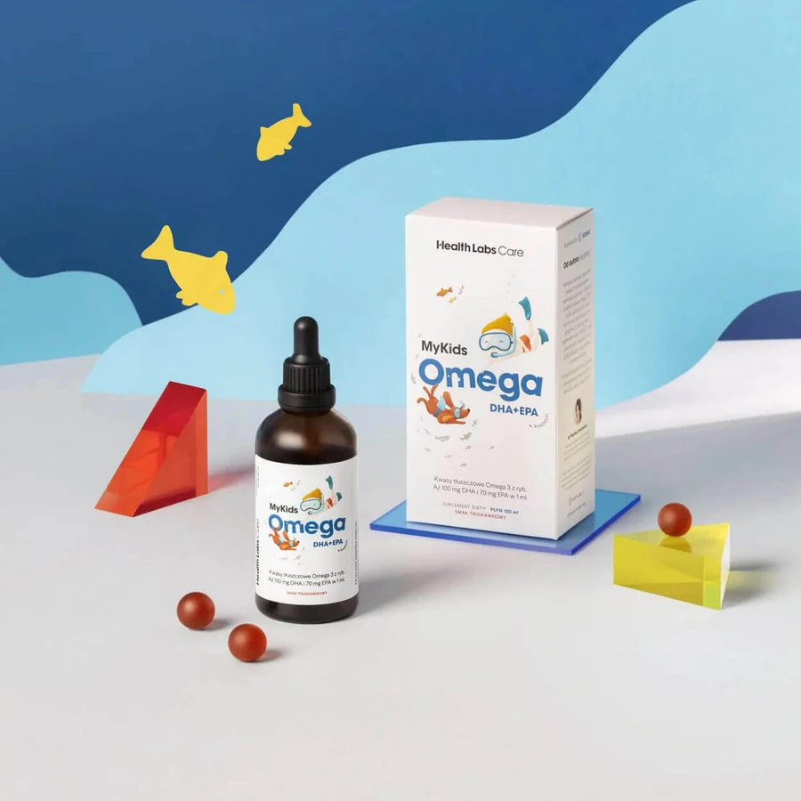 Health Labs MyKids Omega DHA+EPA, капли для детей от 3 лет, со вкусом клубники, 100 мл: цены и характеристики