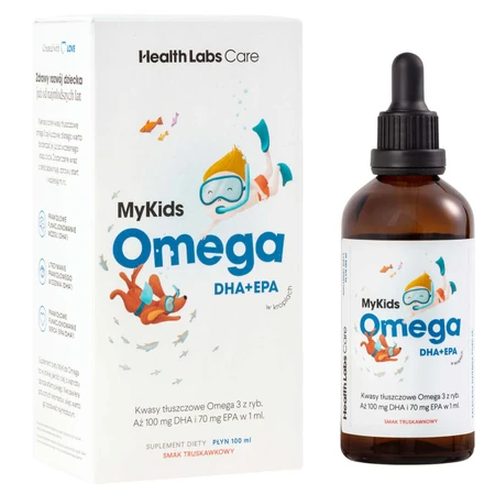 Health Labs MyKids Omega DHA+EPA, капли для детей от 3 лет, со вкусом клубники, 100 мл: цены и характеристики