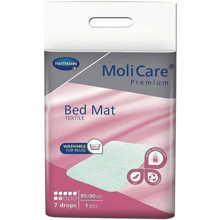 MOLICARE PREMIUM BED MAT TEXTILE 7KV. 85X90CM 1×1pc, текстильний килимок: ціни та характеристики