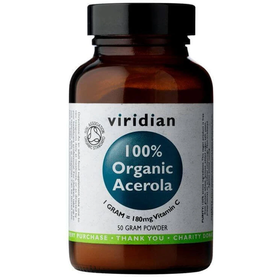 Органічна ацерола Viridian 50 г: ціни та характеристики