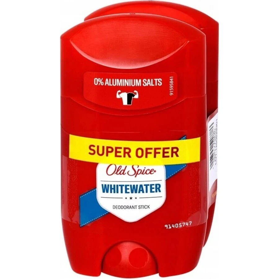Old Spice Whitewater твердий дезодорант для чоловіків 2х50 мл 2×50 мл, твердий дезодорант: ціни та характеристики